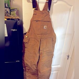 Carhartt Insulated Duck Bib Overalls.